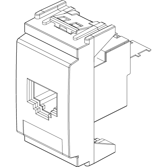 Vimar Netsafe 16359 RJ45 Socket Outlet, T568A/B Wiring, 8-Contact — Quality Boat Parts