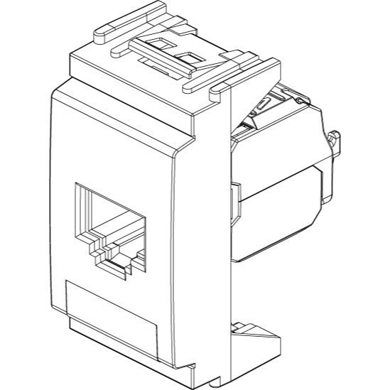 Vimar Netsafe 16359 RJ45 Socket Outlet, T568A/B Wiring, 8-Contact — Quality Boat Parts