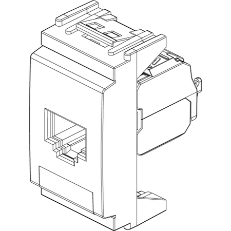 Vimar Netsafe 16359 RJ45 Socket Outlet, T568A/B Wiring, 8-Contact — Quality Boat Parts