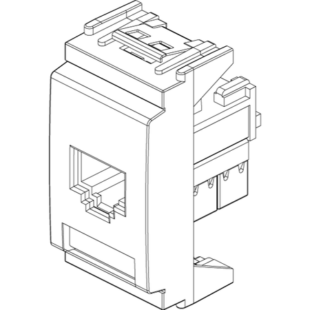 Vimar Netsafe 16359 RJ45 Socket Outlet, T568A/B Wiring, 8-Contact — Quality Boat Parts