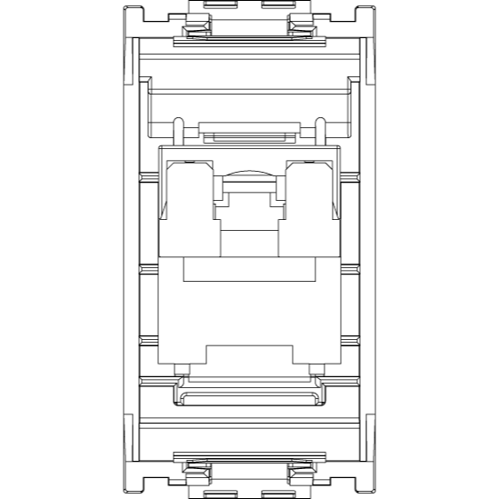 Vimar Netsafe 16359 RJ45 Socket Outlet, T568A/B Wiring, 8-Contact — Quality Boat Parts