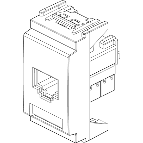 Vimar Netsafe 16359 RJ45 Socket Outlet, T568A/B Wiring, 8-Contact — Quality Boat Parts
