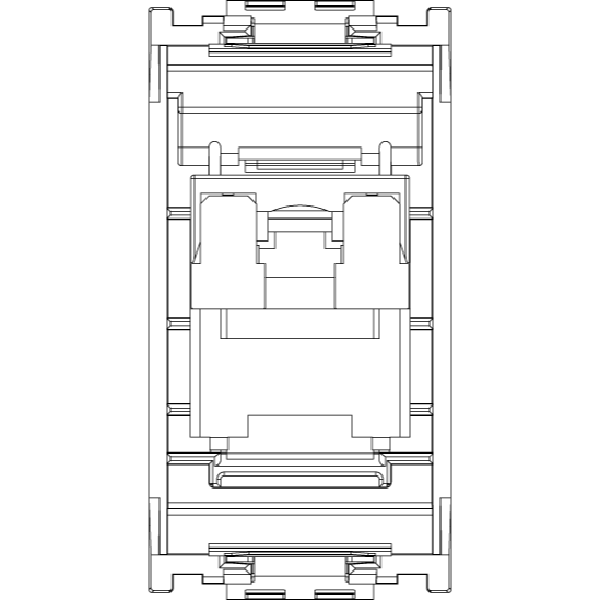 Vimar Netsafe 16359 RJ45 Socket Outlet, T568A/B Wiring, 8-Contact — Quality Boat Parts