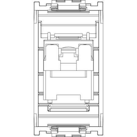 Vimar Netsafe 16359 RJ45 Socket Outlet, T568A/B Wiring, 8-Contact — Quality Boat Parts