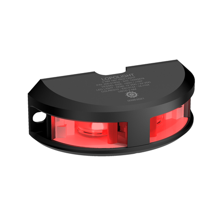Lopolight 200-016 180° Red LED Navigation Light, 2NM, IP68, Vertical Mount — Quality Boat Parts