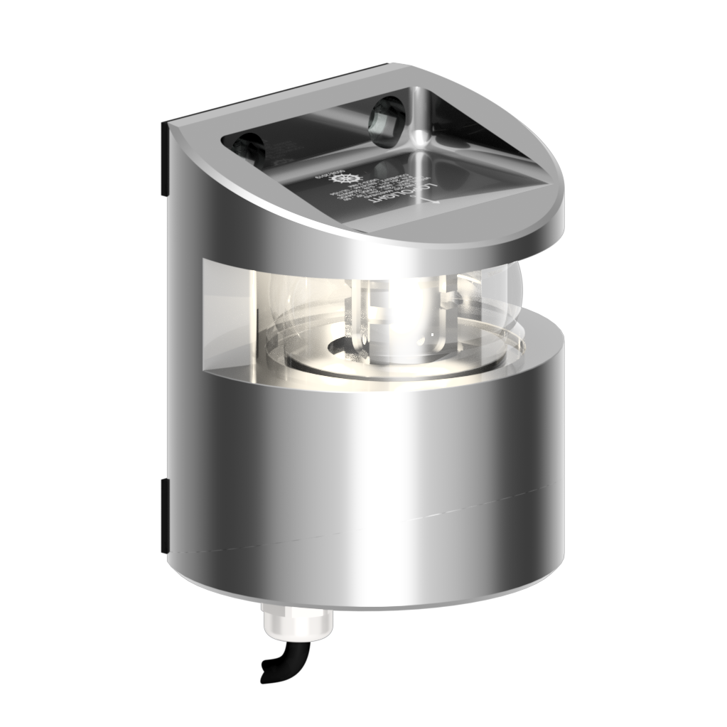Lopolight 300-037 Series LED Masthead Navigation Light, 5 NM, 225° White Light, Vertical Mount, Bottom Cable Exit, 20-32VDC, IP68 — Quality Boat Parts