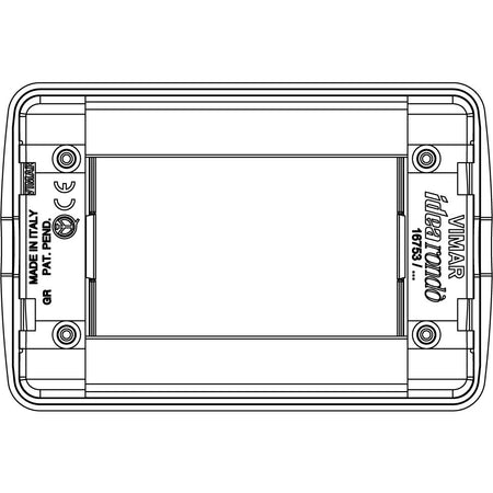Vimar Idea Rondò 3-Module Cover Plate, With Mounting Grid, 123 x 82 mm — Quality Boat Parts