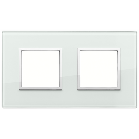 Vimar Eikon EVO 4-Module Cover Plate, 2+2 Layout, 71 mm Centers, Horizontal/Vertical Mount — Quality Boat Parts