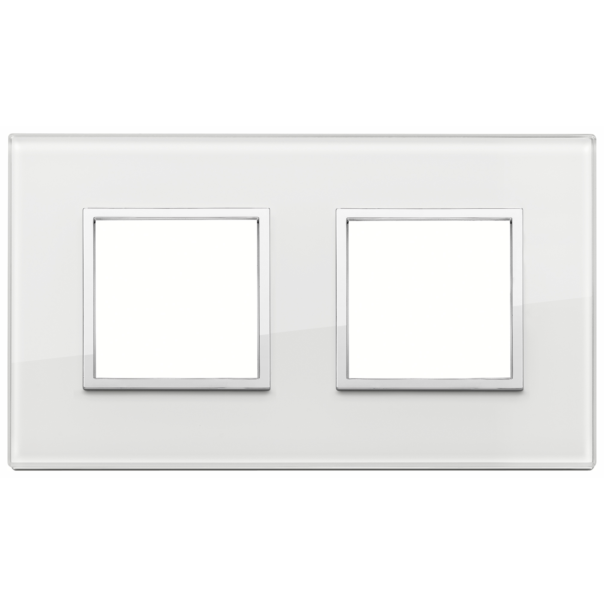 Vimar Eikon EVO 4-Module Cover Plate, 2+2 Layout, 71 mm Centers, Horizontal/Vertical Mount — Quality Boat Parts