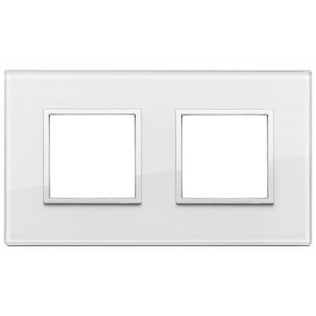 Vimar Eikon EVO 4-Module Cover Plate, 2+2 Layout, 71 mm Centers, Horizontal/Vertical Mount — Quality Boat Parts