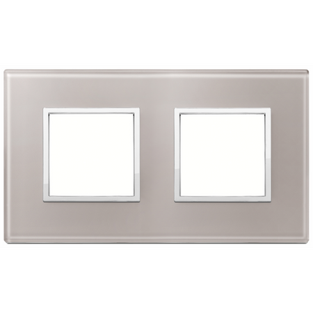 Vimar Eikon EVO 4-Module Cover Plate, 2+2 Layout, 71 mm Centers, Horizontal/Vertical Mount — Quality Boat Parts