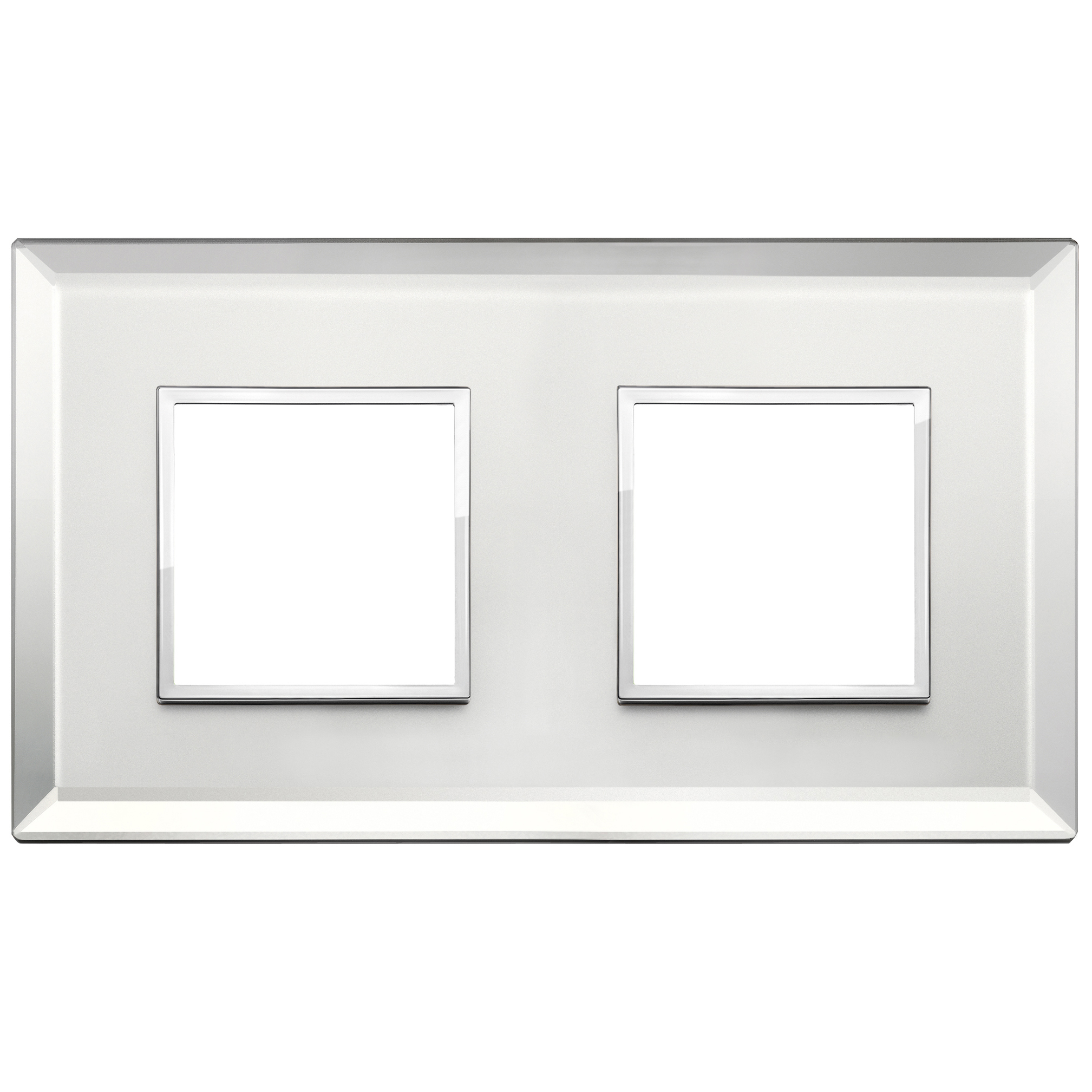 Vimar Eikon EVO 4-Module Cover Plate, 2+2 Layout, 71 mm Centers, Horizontal/Vertical Mount — Quality Boat Parts