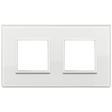 Vimar Eikon EVO 4-Module Cover Plate, 2+2 Layout, 71 mm Centers, Horizontal/Vertical Mount — Quality Boat Parts