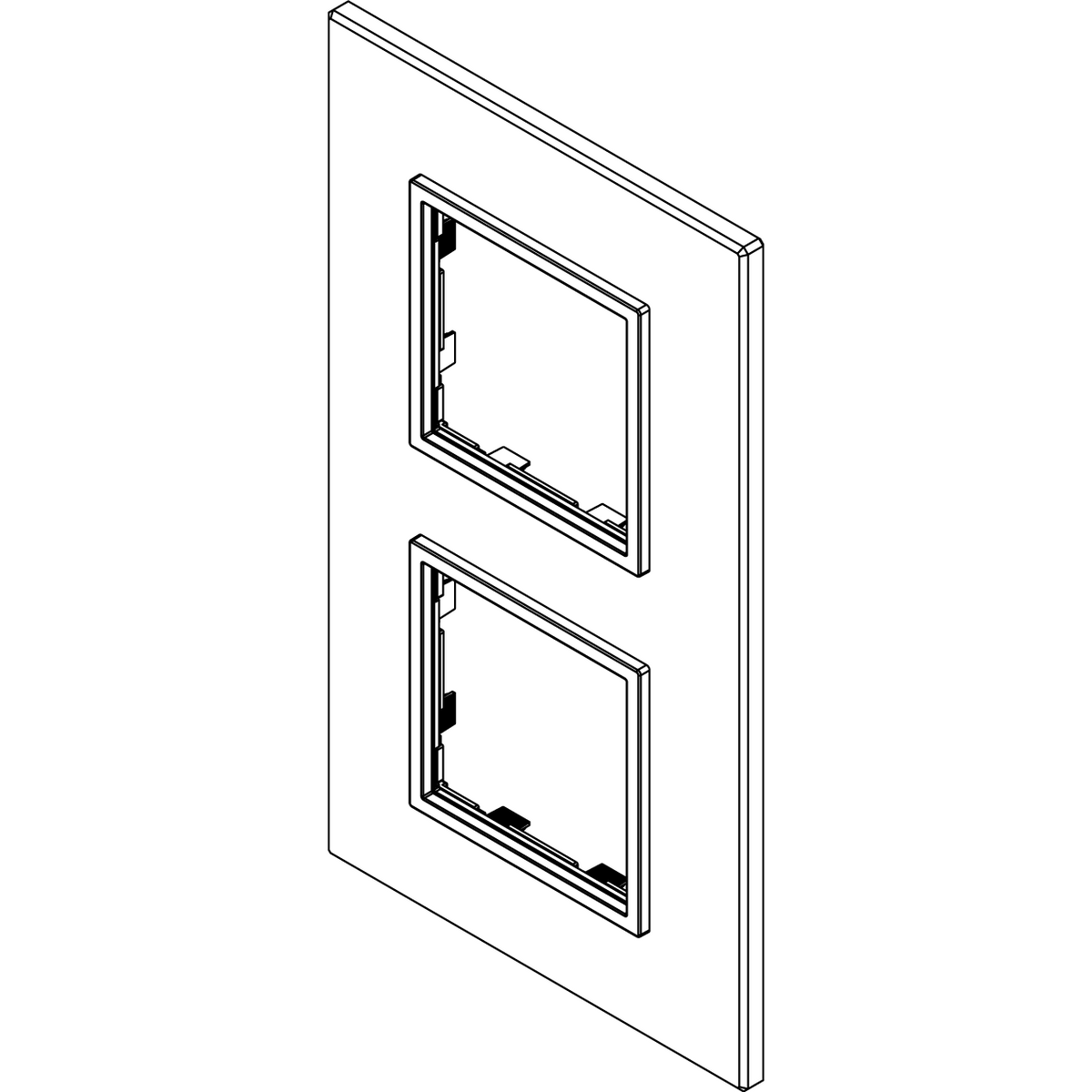 Vimar Eikon EVO 4-Module Cover Plate, 2+2 Layout, 71 mm Centers, Horizontal/Vertical Mount — Quality Boat Parts