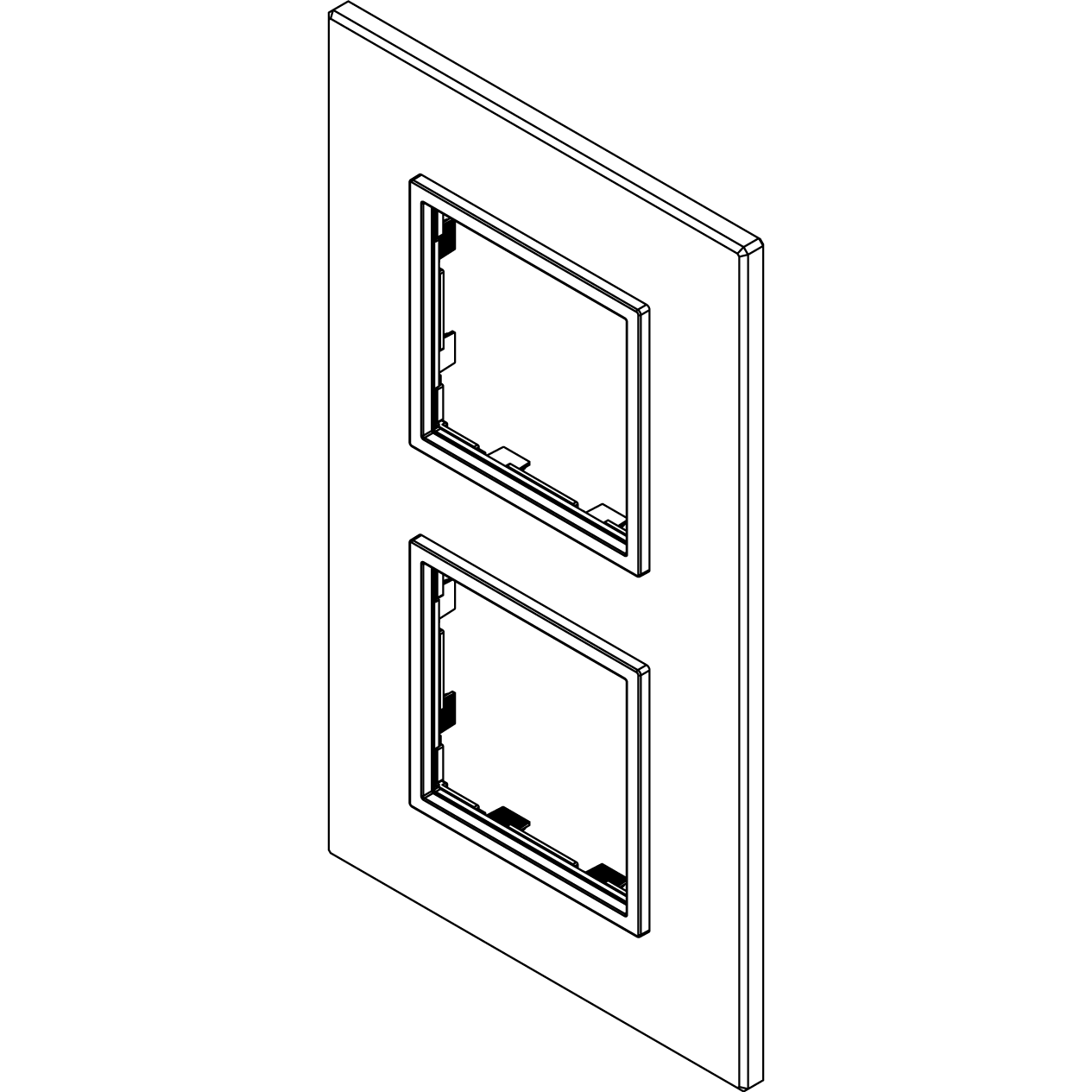 Vimar Eikon EVO 4-Module Cover Plate, 2+2 Layout, 71 mm Centers, Horizontal/Vertical Mount — Quality Boat Parts