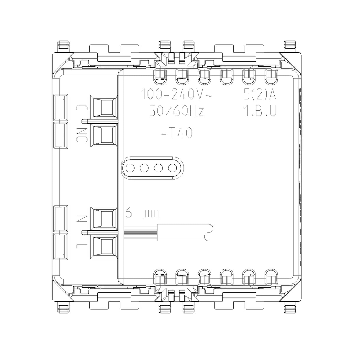 Vimar Dial Thermostat, For Eikon, Arké, Plana, 100-240V, 2 Modules — Quality Boat Parts
