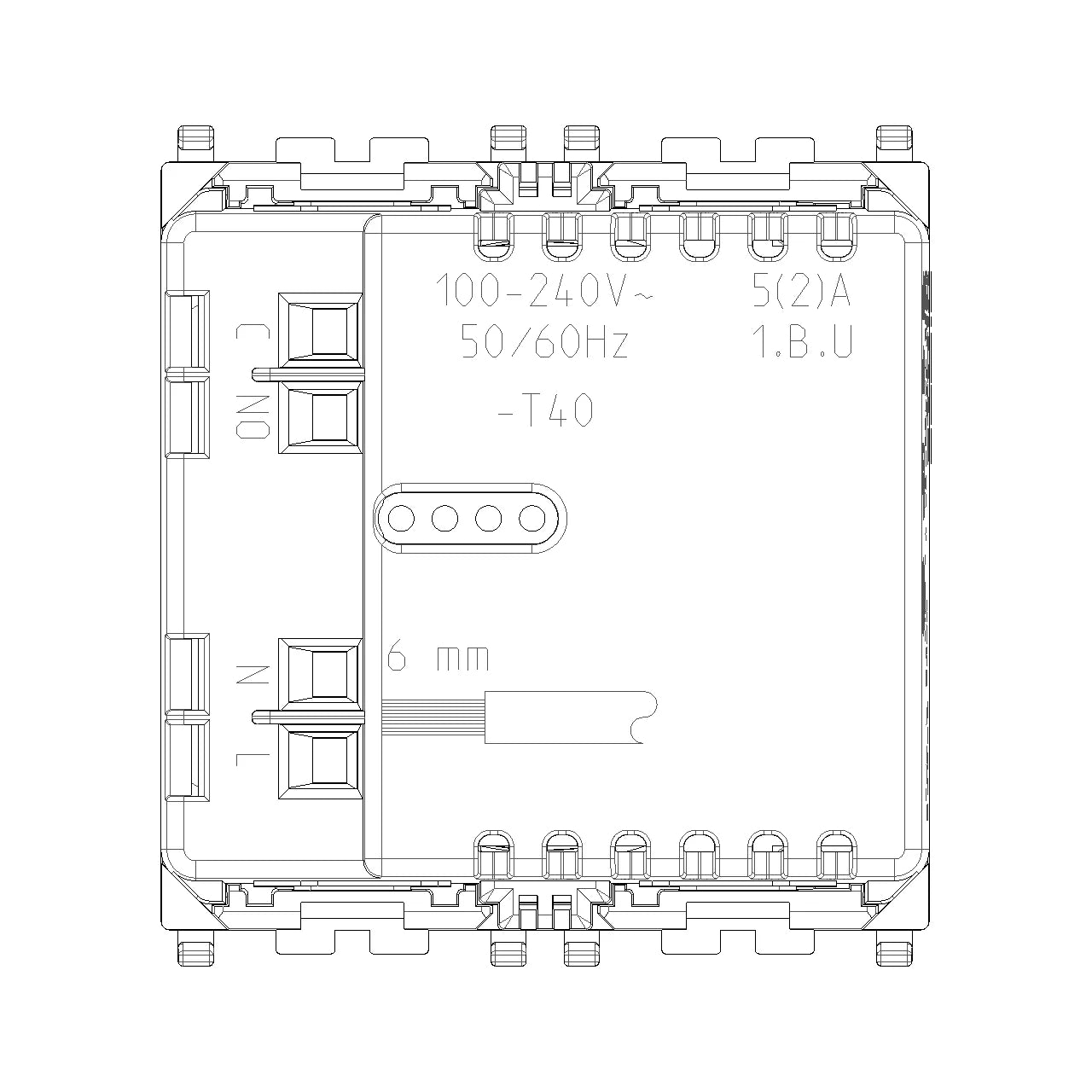 Vimar Dial Thermostat, For Eikon, Arké, Plana, 100-240V, 2 Modules — Quality Boat Parts