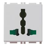Vimar Plana SICURY Multi-Standard Socket Outlet, 2P+E, 13A, 250V, IP20, Flush Mount — Quality Boat Parts