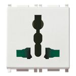 Vimar Plana SICURY Multi-Standard Socket Outlet, 2P+E, 13A, 250V, IP20, Flush Mount — Quality Boat Parts