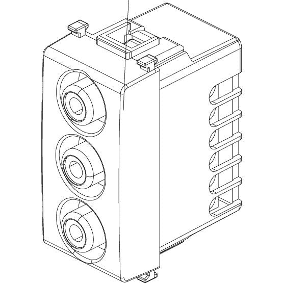 Vimar Plana Socket with 3 RCA Connectors, 1-Module, IP20, Flush-Mounted, Screw Terminals — Quality Boat Parts