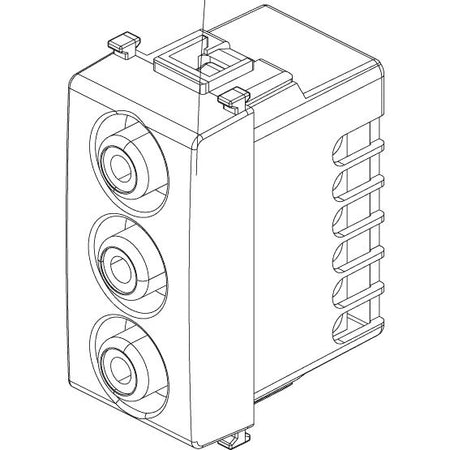 Vimar Plana Socket with 3 RCA Connectors, 1-Module, IP20, Flush-Mounted, Screw Terminals — Quality Boat Parts