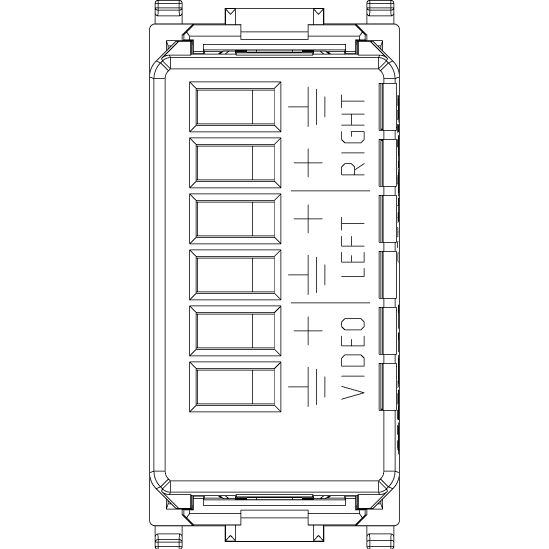 Vimar Plana Socket with 3 RCA Connectors, 1-Module, IP20, Flush-Mounted, Screw Terminals — Quality Boat Parts