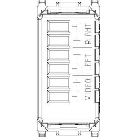 Vimar Plana Socket with 3 RCA Connectors, 1-Module, IP20, Flush-Mounted, Screw Terminals — Quality Boat Parts