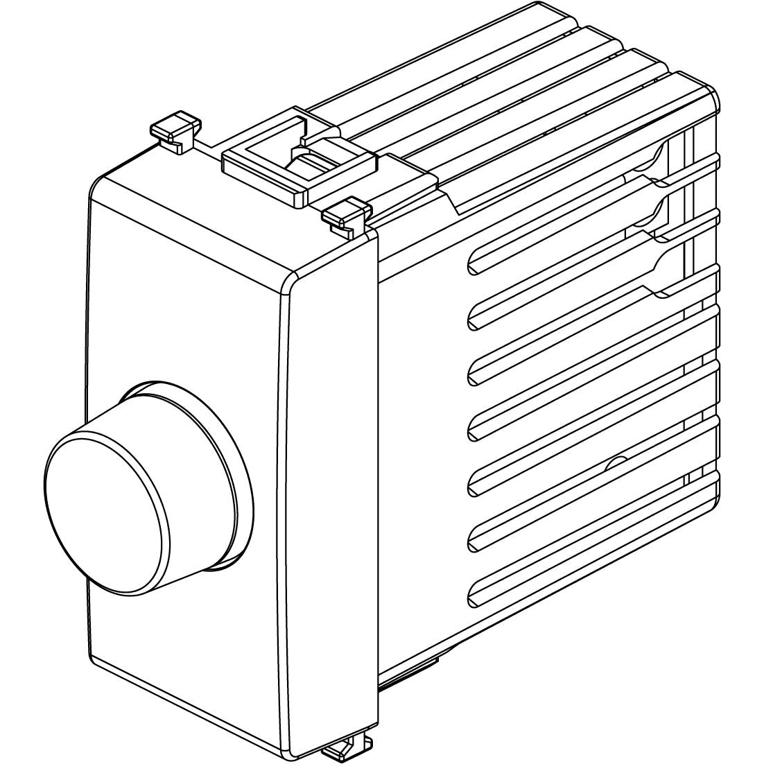 Vimar Plana Dimmer, 120V, 30-500W/30-300VA, IP40, Rotary Potentiometer, Flush Mount — Quality Boat Parts