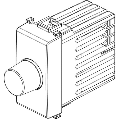 Vimar Plana Dimmer, 230V, 100-500W, For Incandescent Lamps, Push-Push Rotary Control, IP40 — Quality Boat Parts