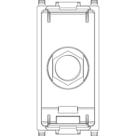 Vimar Plana Coaxial F-Type Female Socket Connector, End Socket, 2400 MHz, Snap Mounting, Remote Power Supply Compatible — Quality Boat Parts