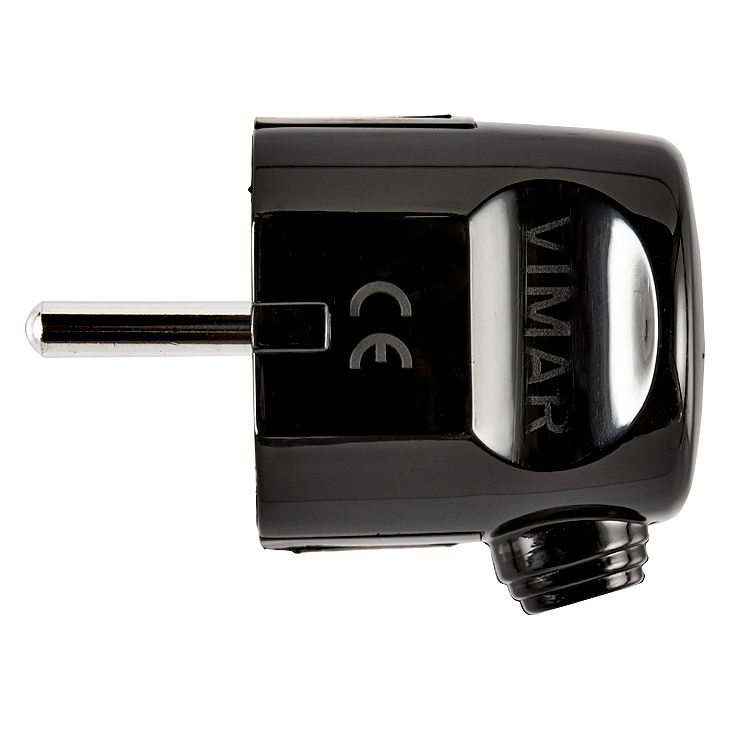 Vimar Supernova S31 German/French 2P+E Plug, 16A, 250V, 90 Degree Cable Entry, IP20 — Quality Boat Parts
