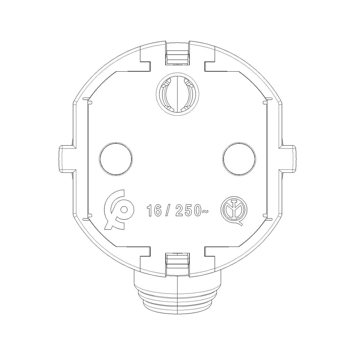 Vimar Supernova S31 German/French 2P+E Plug, 16A, 250V, 90 Degree Cable Entry, IP20 — Quality Boat Parts