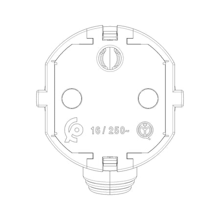 Vimar Supernova S31 German/French 2P+E Plug, 16A, 250V, 90 Degree Cable Entry, IP20 — Quality Boat Parts