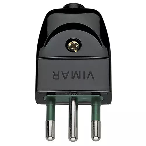 Vimar Supernova S11 2P+E Italian Axial Plug, 10A, 250V, IP20, SICURY — Quality Boat Parts