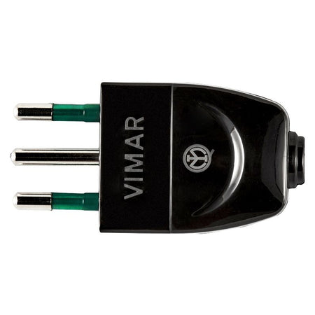 Vimar Supernova S11 2P+E Italian Axial Plug, 10A, 250V, IP20, SICURY — Quality Boat Parts