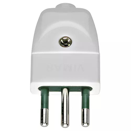 Vimar Supernova S11 2P+E Italian Axial Plug, 10A, 250V, IP20, SICURY — Quality Boat Parts