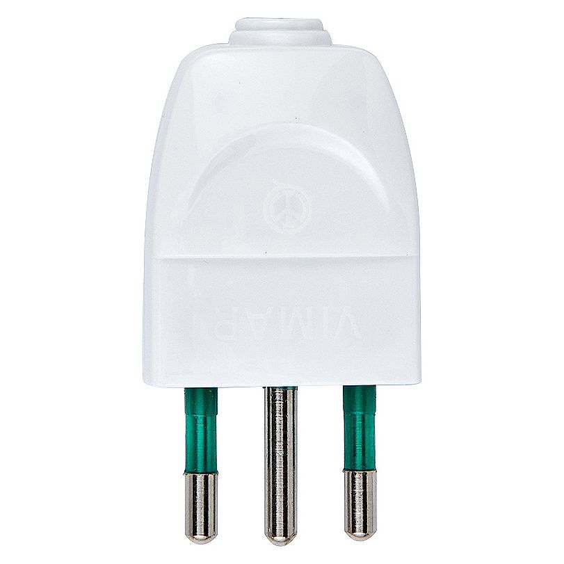Vimar Supernova S11 2P+E Italian Axial Plug, 10A, 250V, IP20, SICURY — Quality Boat Parts