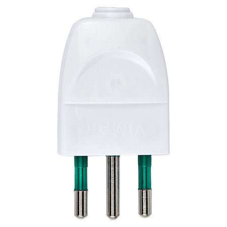Vimar Supernova S11 2P+E Italian Axial Plug, 10A, 250V, IP20, SICURY — Quality Boat Parts