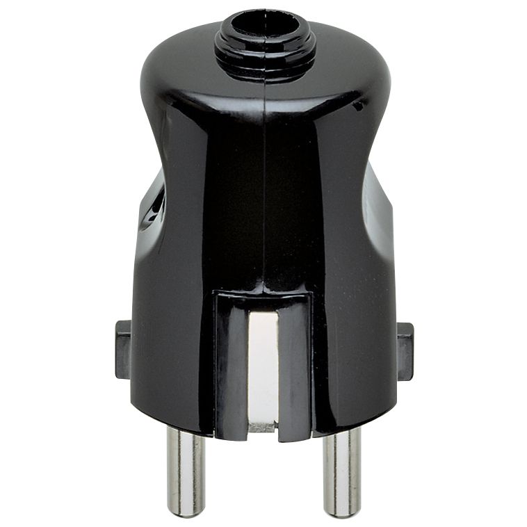 Vimar Supernova German Standard 2P+E Axial Plug, 16A, 250V, IP20, Screw Terminal, Thermoplastic — Quality Boat Parts