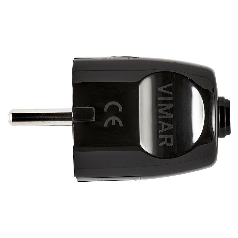 Vimar Supernova German Standard 2P+E Axial Plug, 16A, 250V, IP20, Screw Terminal, Thermoplastic — Quality Boat Parts