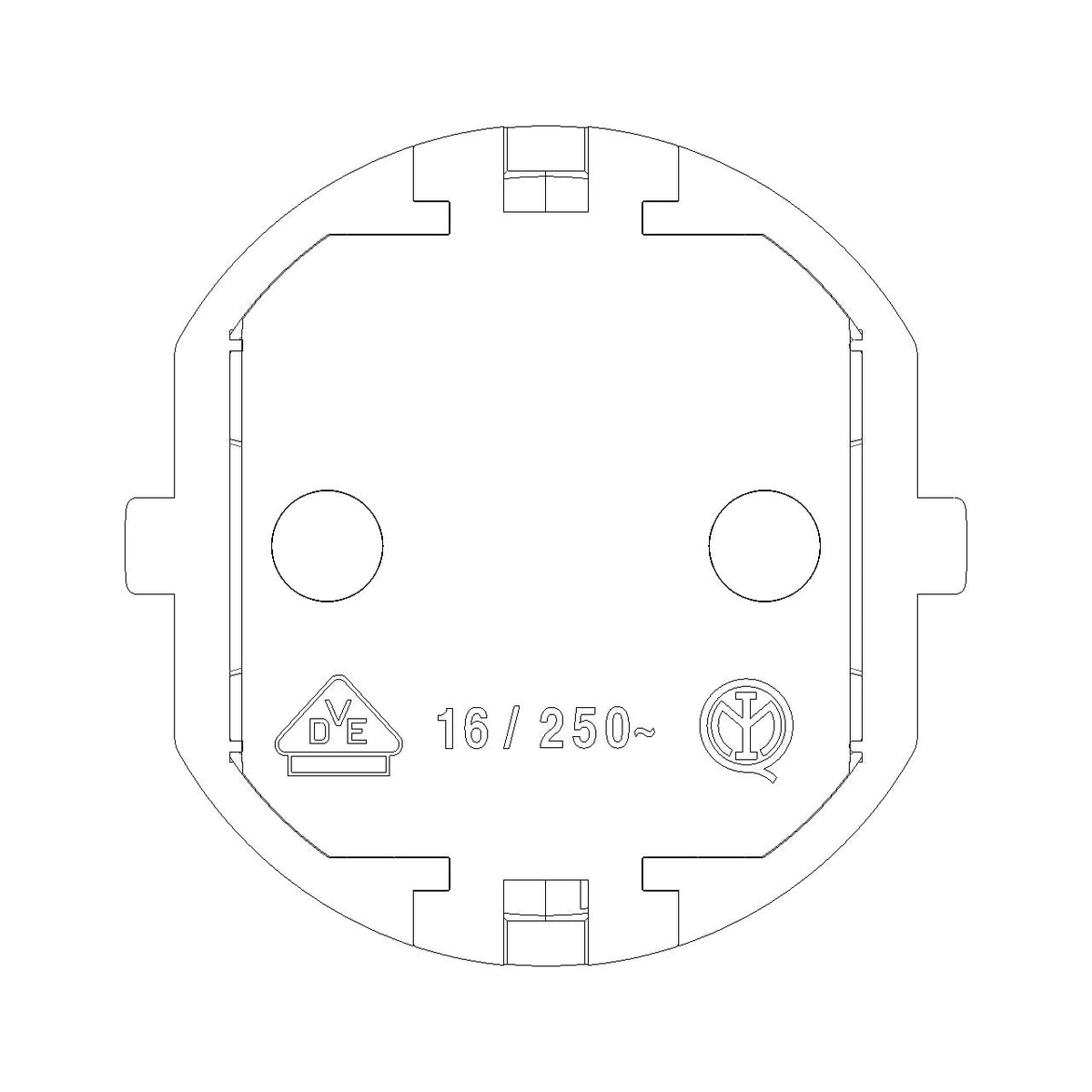 Vimar Supernova German Standard 2P+E Axial Plug, 16A, 250V, IP20, Screw Terminal, Thermoplastic — Quality Boat Parts