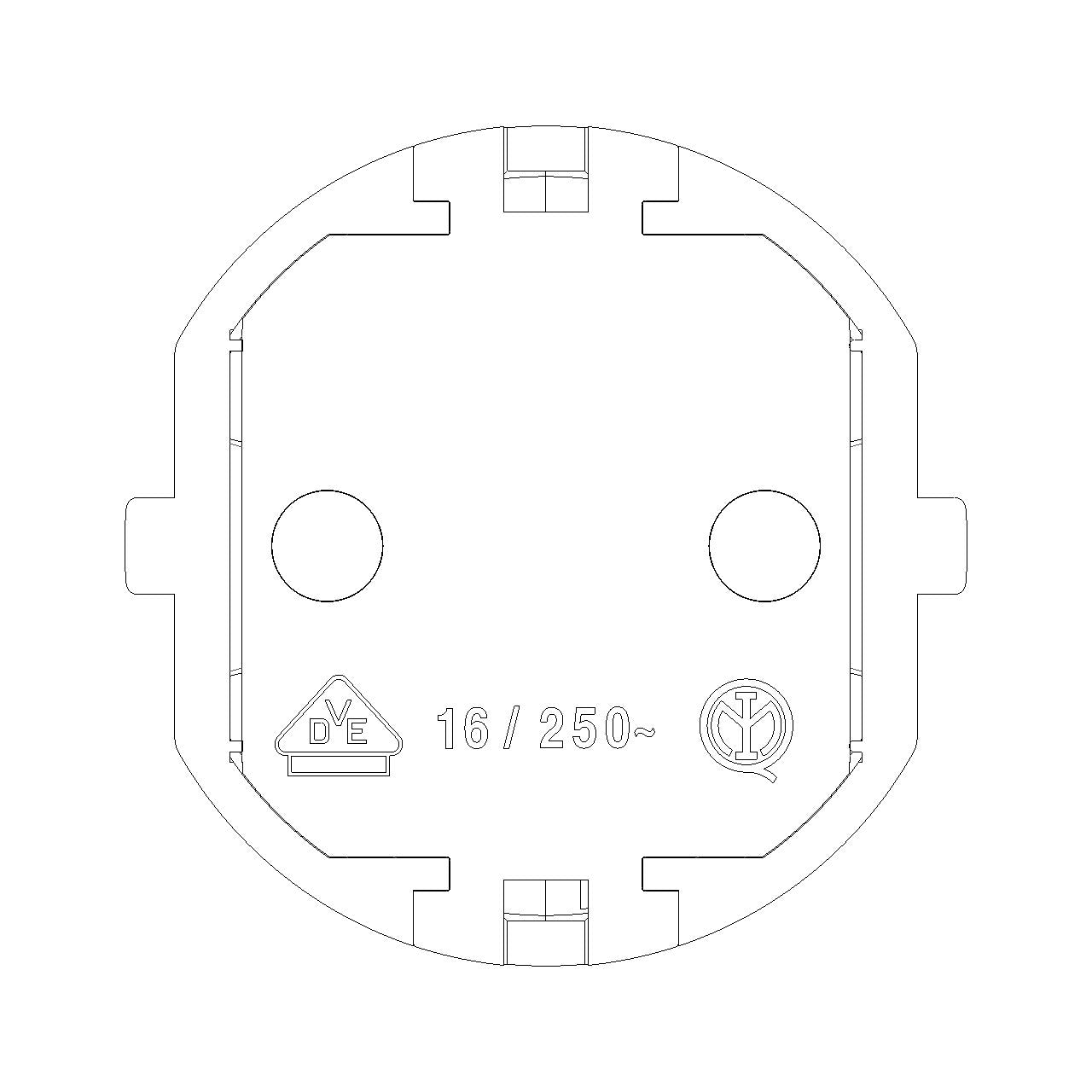 Vimar Supernova German Standard 2P+E Axial Plug, 16A, 250V, IP20, Screw Terminal, Thermoplastic — Quality Boat Parts