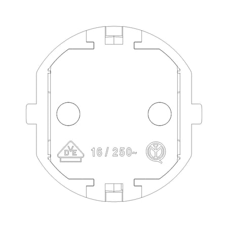 Vimar Supernova German Standard 2P+E Axial Plug, 16A, 250V, IP20, Screw Terminal, Thermoplastic — Quality Boat Parts