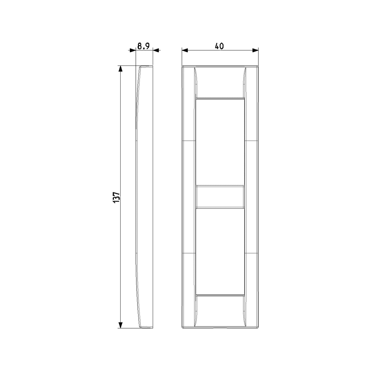 Vimar Idea Classica 2-Module Cover Plate, Die-Cast Metal, for Panel Mounting — Quality Boat Parts