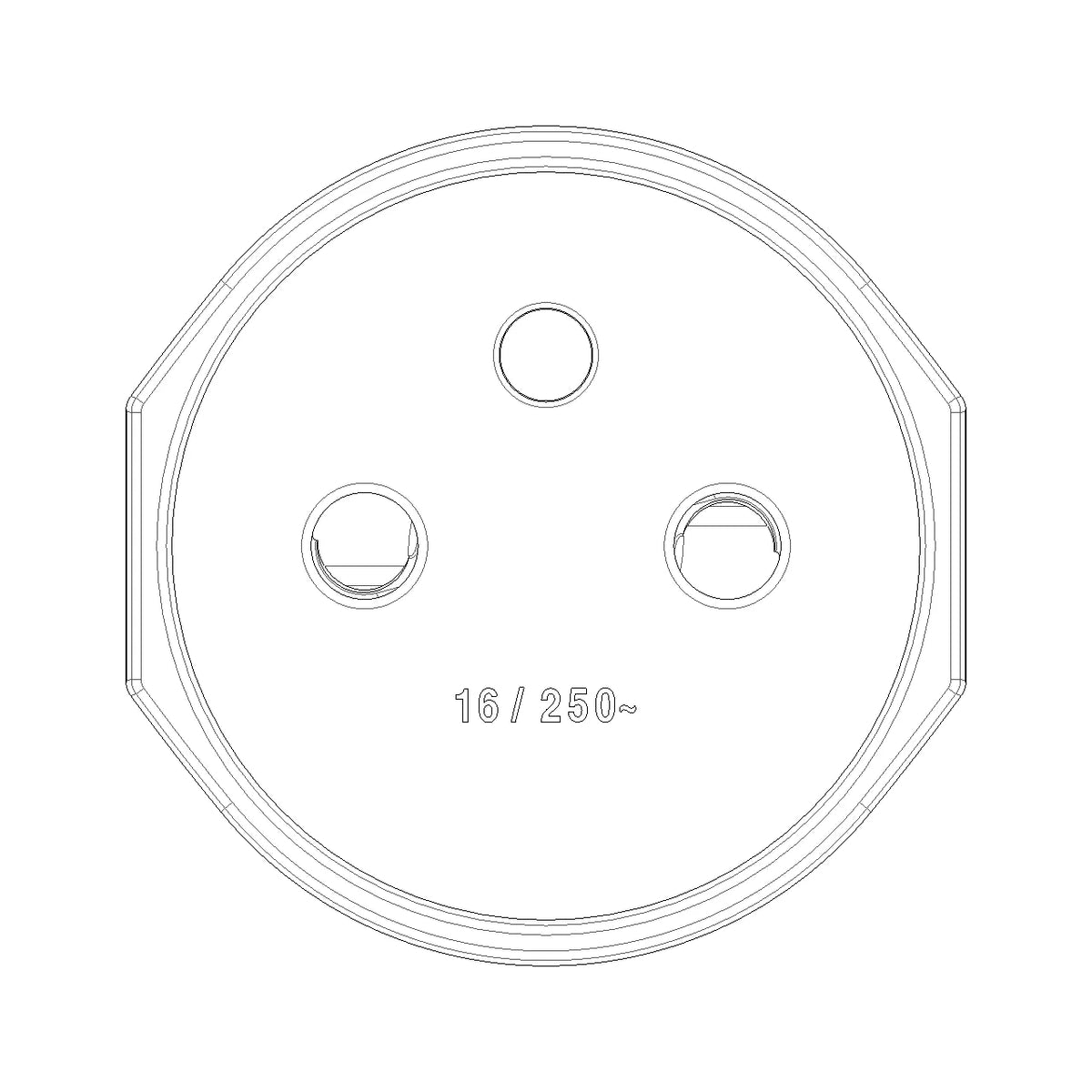 Vimar Supernova 2P+E French Axial Socket Outlet, 16A, 250V, IP20, Screw Terminal, Halogen-Free — Quality Boat Parts