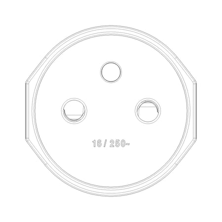 Vimar Supernova 2P+E French Axial Socket Outlet, 16A, 250V, IP20, Screw Terminal, Halogen-Free — Quality Boat Parts