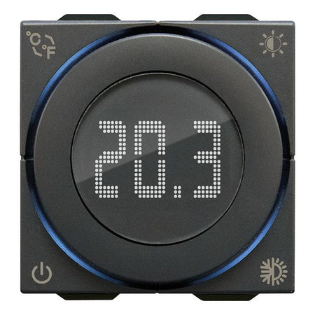 Vimar Neve Up 2-Module Dial Thermostat, 100-240V, 5(2)A Relay Output, Flush Mount — Quality Boat Parts