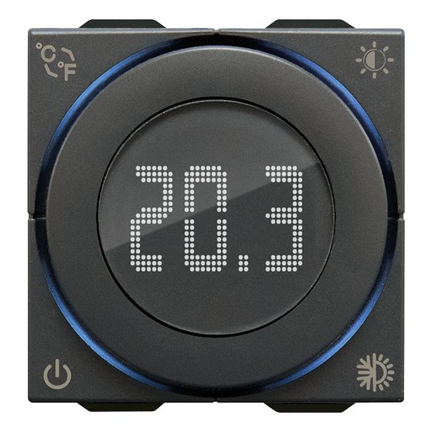 Vimar Neve Up 2-Module Dial Thermostat, 100-240V, 5(2)A Relay Output, Flush Mount — Quality Boat Parts