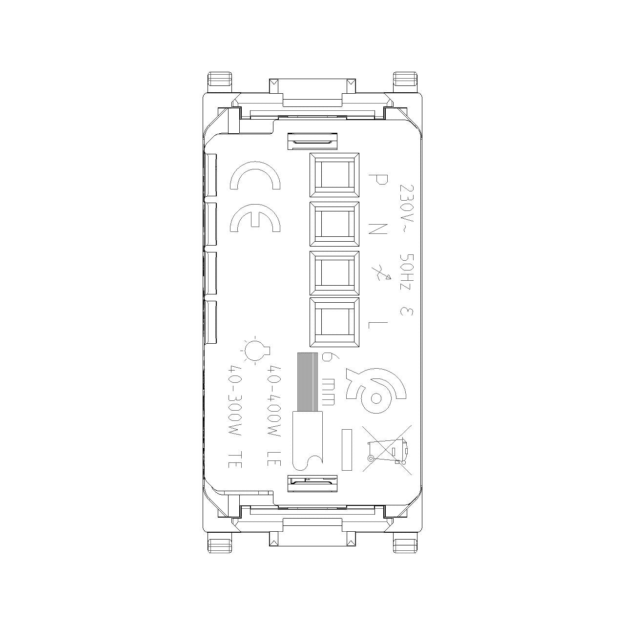 Vimar Plana Universal MASTER Rotary Dimmer, 230V, 50Hz, Phase-Cutting, Flush Mount, IP40 — Quality Boat Parts