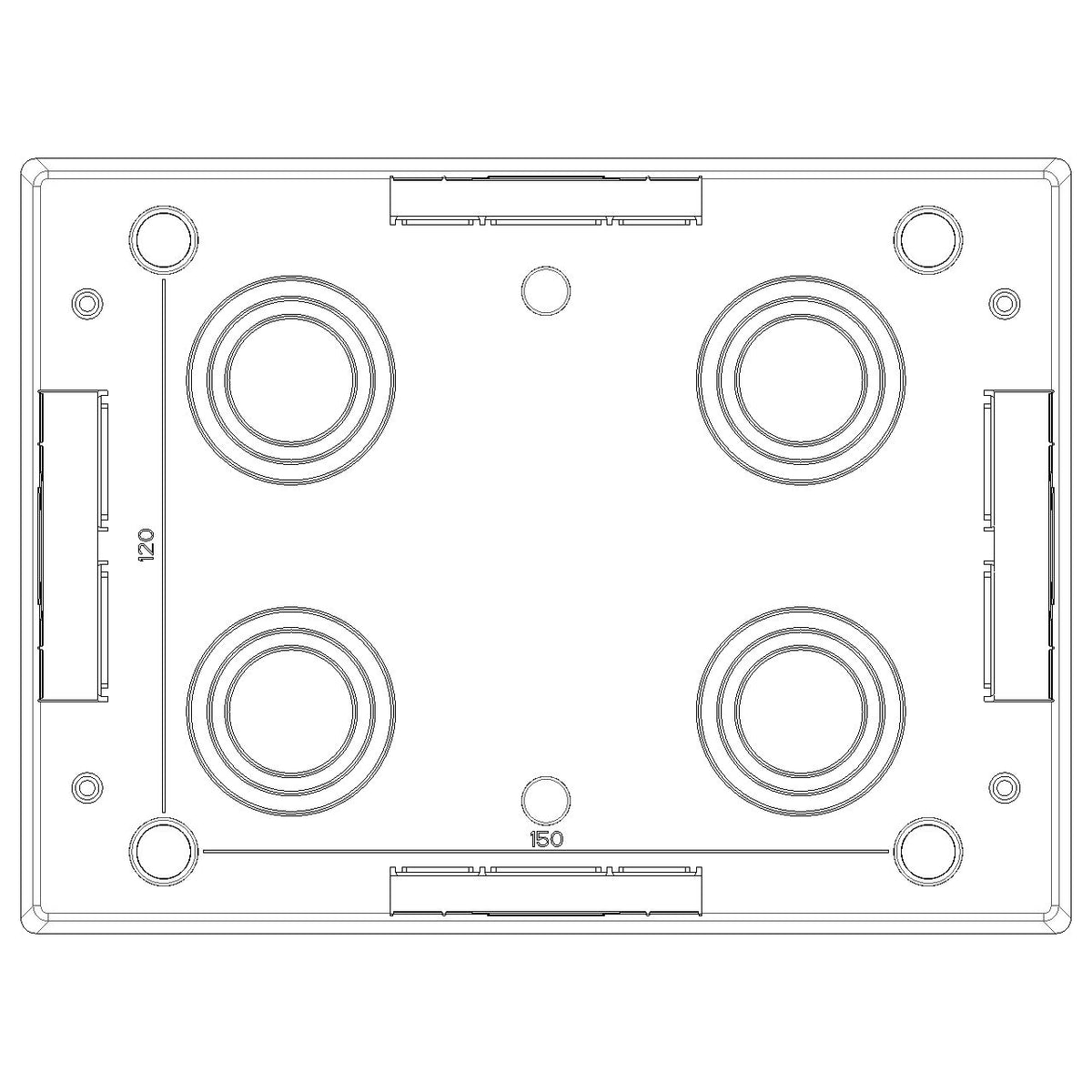 Vimar 12-14 Modules Surface Mounting Box, For Idea, Eikon and Plana — Quality Boat Parts